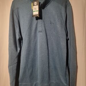 Under Armour Golf Storm Men's Size L Sweater Fleece Snap Mock Blue 1329832 414